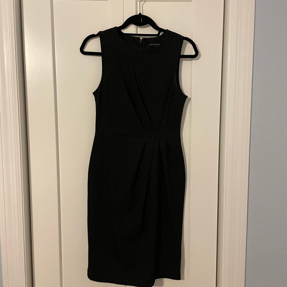 Banana Republic Black Polka Dot Sheath Dress